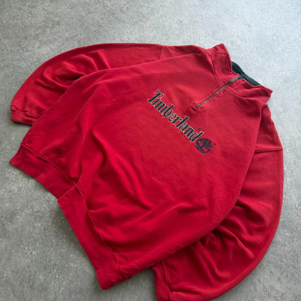 90's Timberland 1/4 Zip Sweater (L)