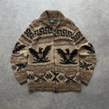 2000's Polo Ralph Lauren Hand Knit Zip Sweater (L)