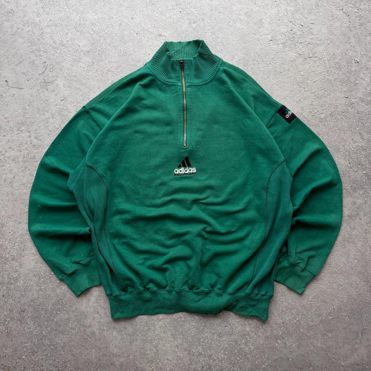 90's Adidas Equipment Qtr Zip Sweater - Medium