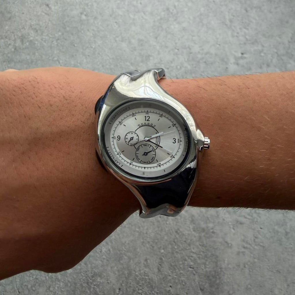 Y2K Style Twist Watch - White Dial