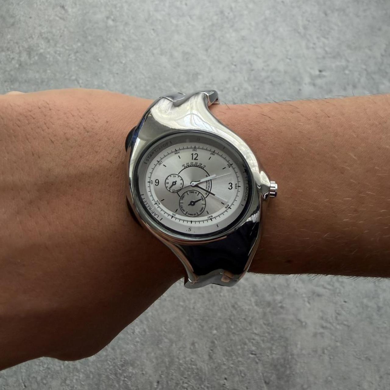 Y2K Style Twist Watch - White Dial