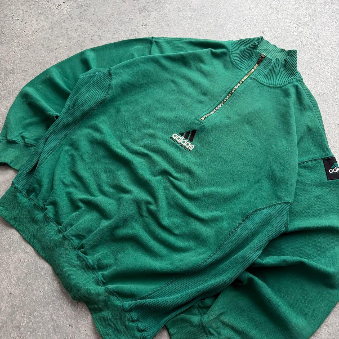 90's Adidas Equipment Qtr Zip Sweater - Medium