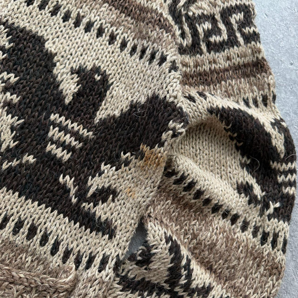 2000's Polo Ralph Lauren Hand Knit Zip Sweater (L)